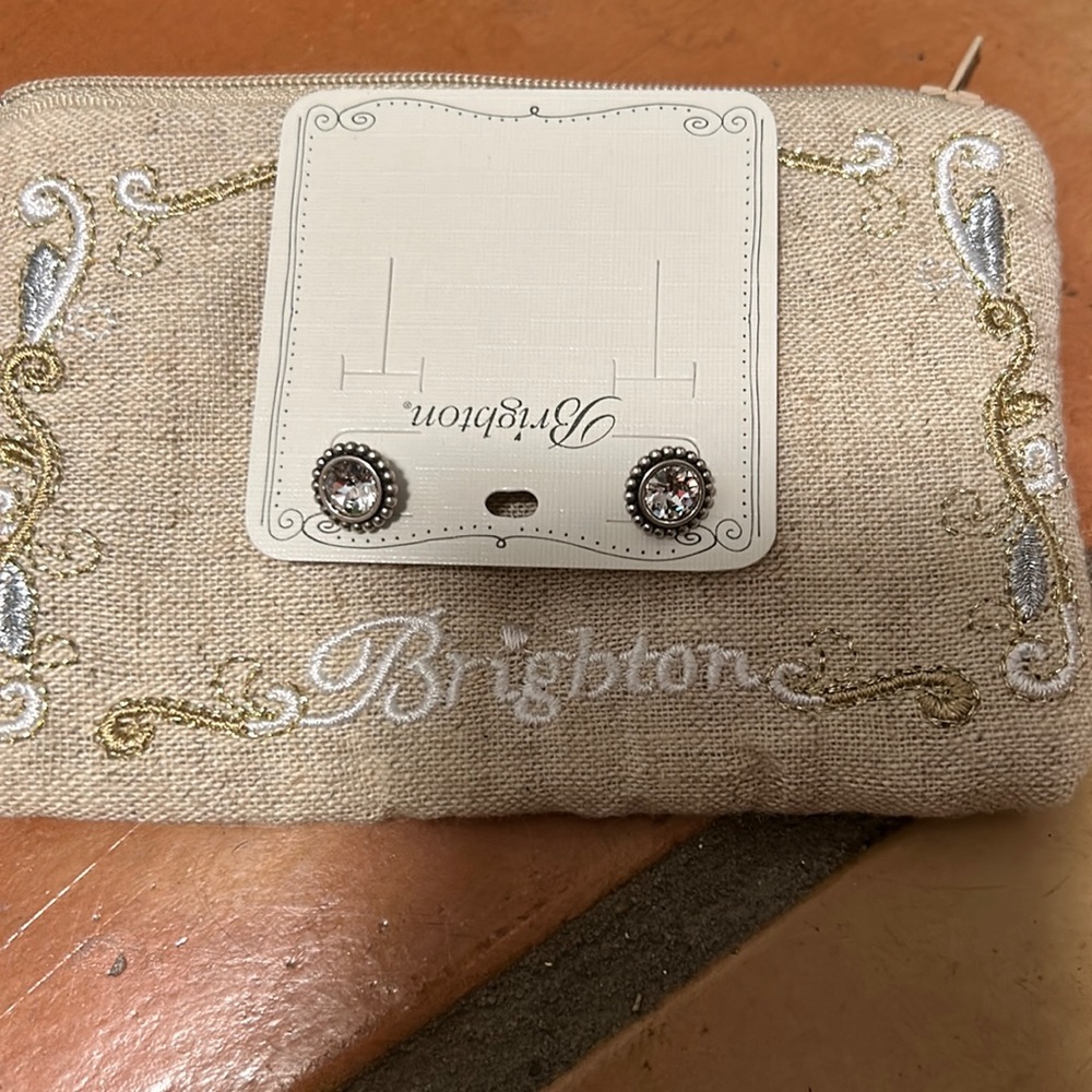 Brighton Twinkle Stud Earrings Mini Post Clear Cr… - image 1